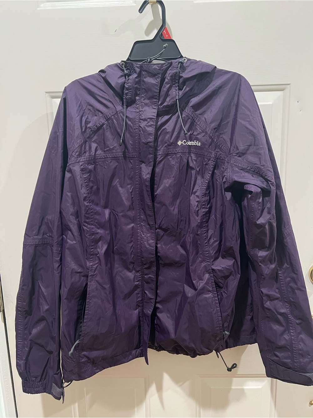 Columbia Women's Deep Purple Hooded Windbreaker Jacket